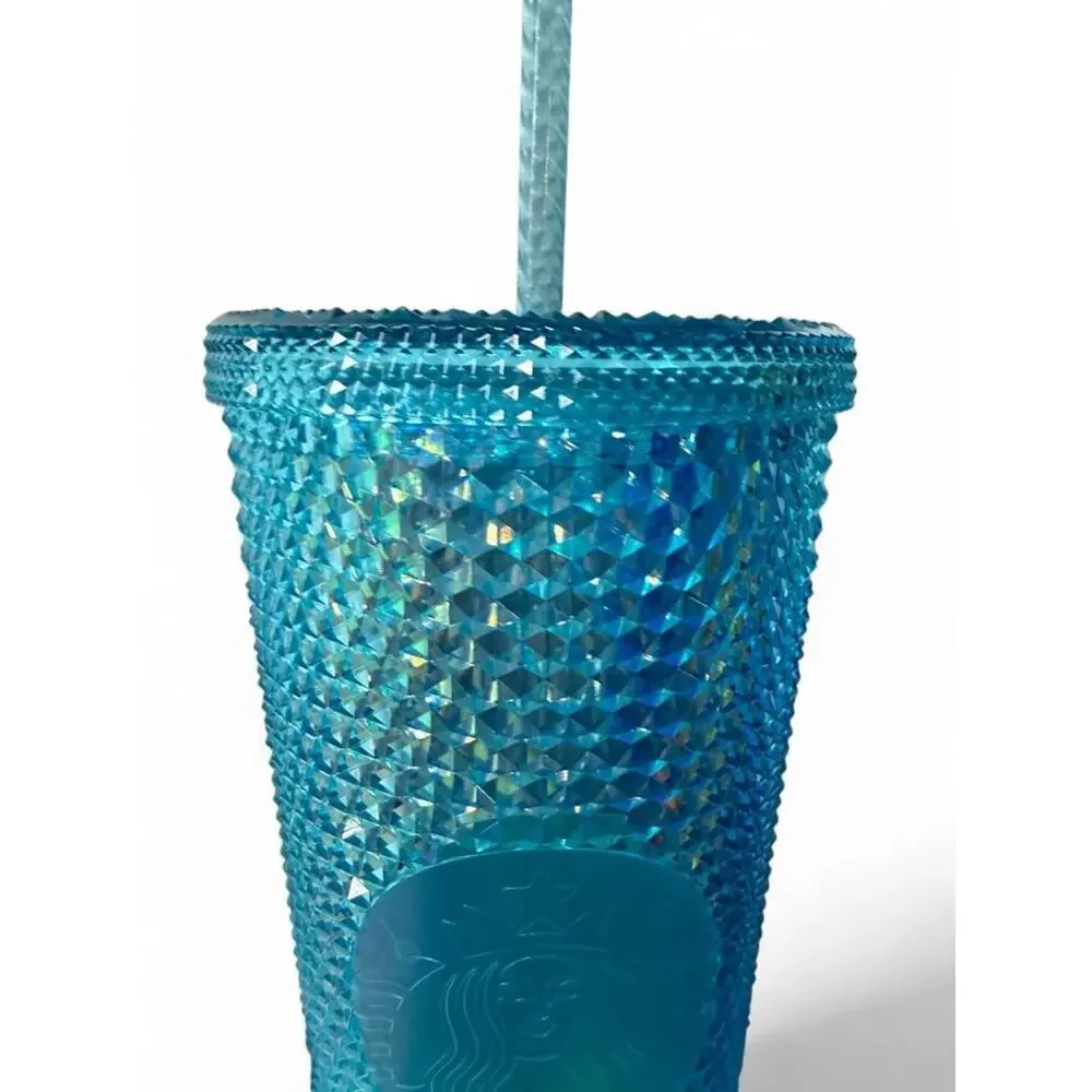 2023 Starbucks Gradient Blue Bling Ombre Studded Tumbler Venti Cup 24oz NEW